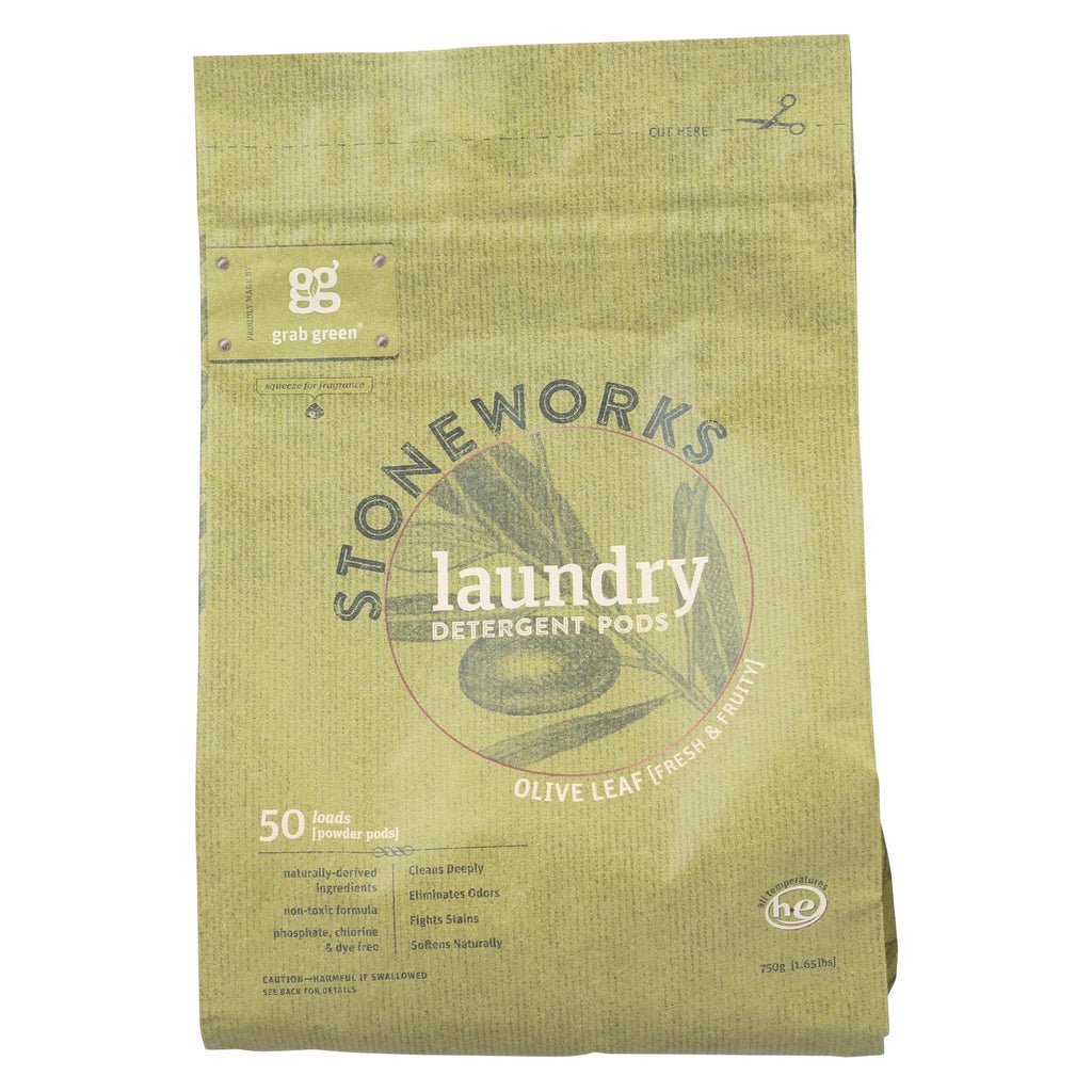 Stoneworks Olive Leaf Laundry Detergent Pods, 6 Cases x 50 Pods - Cozy Farm 