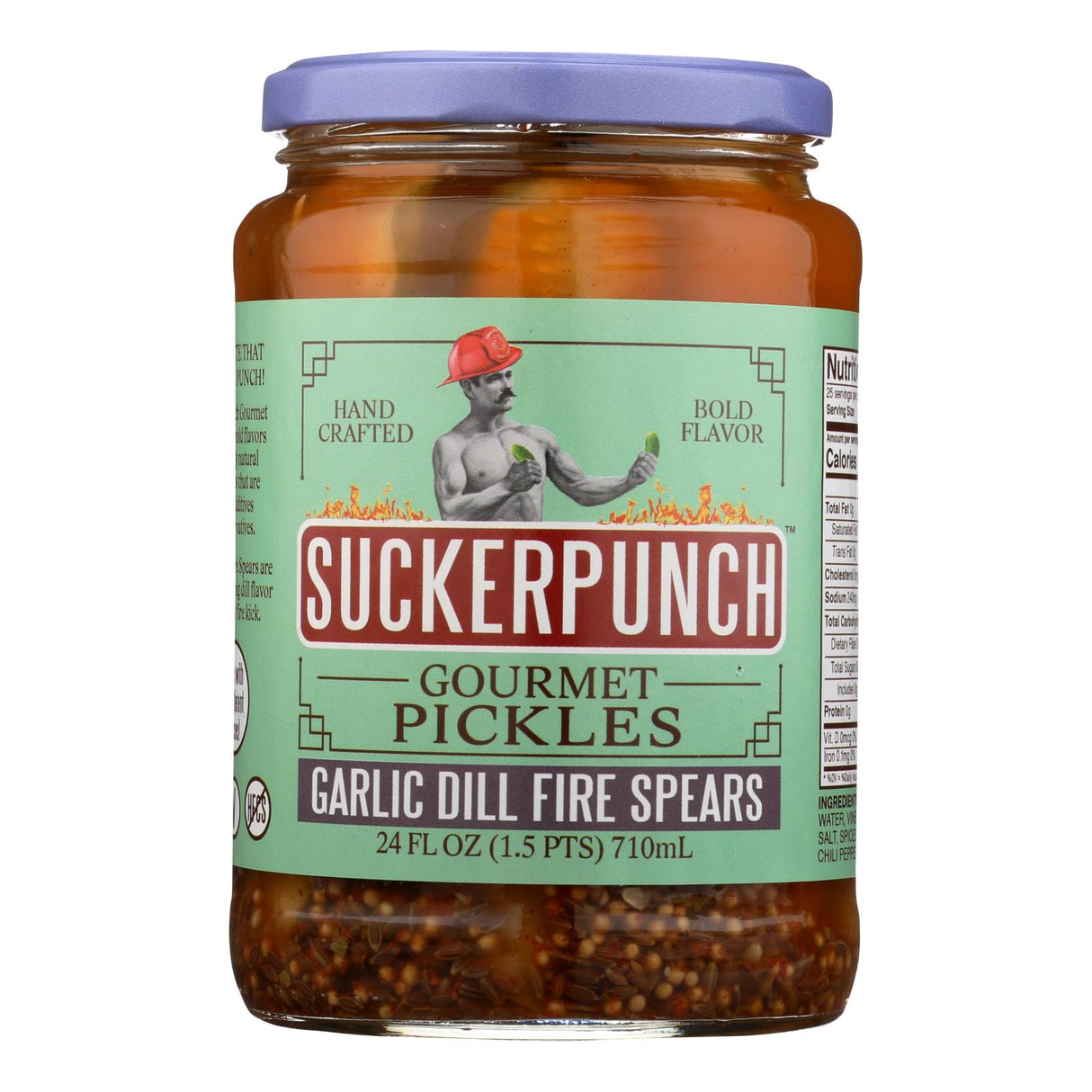 Suckerpunch Pickle Spice Dill Garlic Fire (Pack of 6 - 24 Oz.) - Cozy Farm
