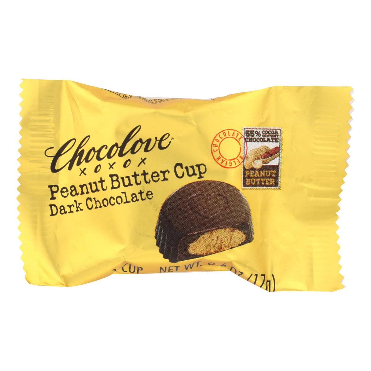 Chocolove Xoxox Dark Chocolate Peanut Butter Gems (Pack of 50) - 0.6 Oz. - Cozy Farm