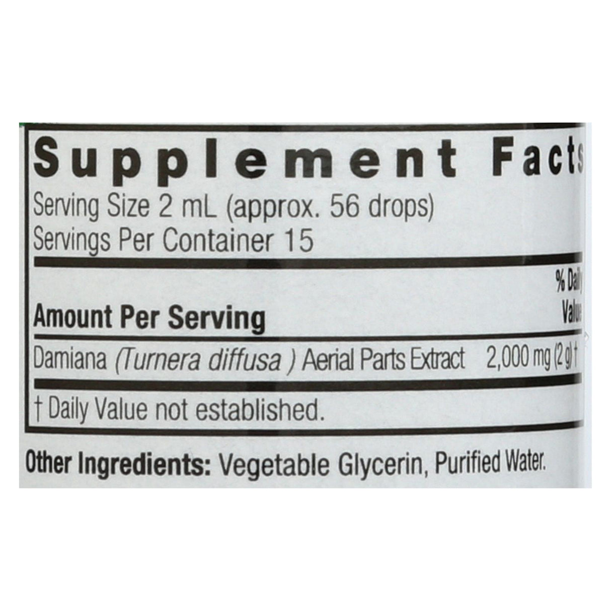 Nature's Answer Damiana Leaf Alcohol-Free Extract (1 Fl Oz) - Cozy Farm