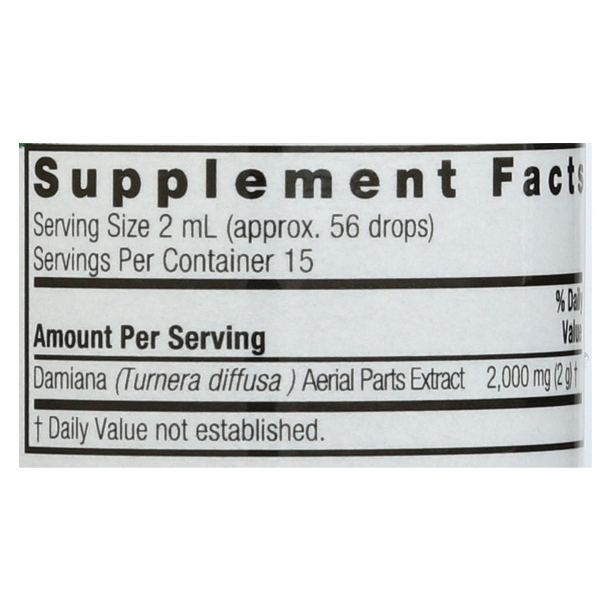 Nature's Answer Damiana Leaf Alcohol-Free Extract (1 Fl Oz) - Cozy Farm