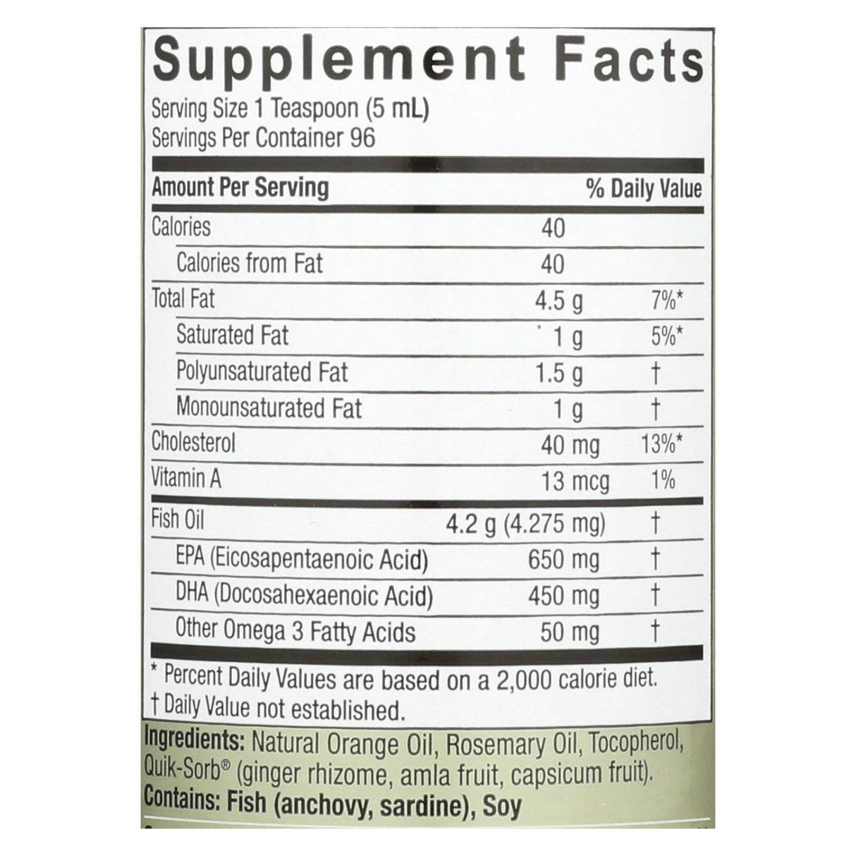 Nature's Answer - Omega-3 Fish Oil, 16 Fl Oz. - Cozy Farm