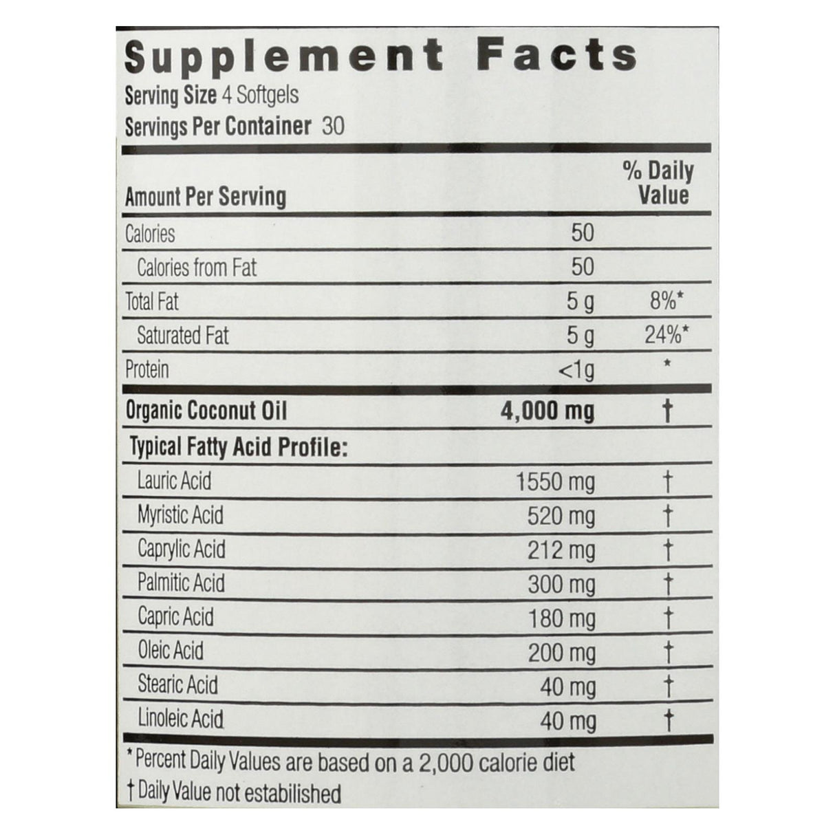 Nature's Answer Organic Extra Virgin Coconut Oil Softgels - Pack of 120 - Cozy Farm