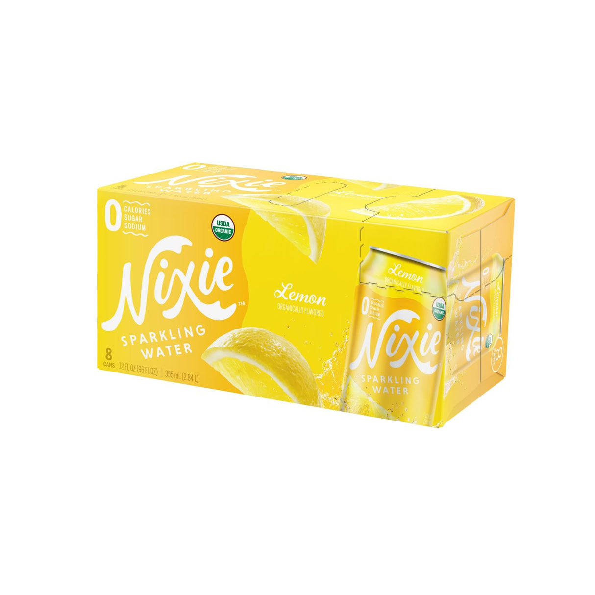 Nixie Lemon Sparkling Water - Case of 3 - 8 oz. Cans - Cozy Farm