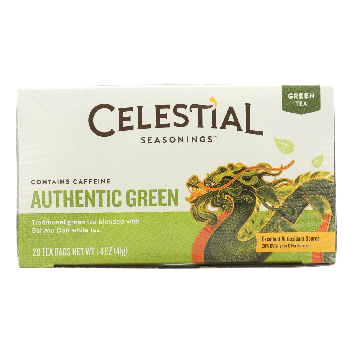 Celestial Seasonings Authentic Green Tea, 6-Pack of 20-Count Boxes - Cozy Farm