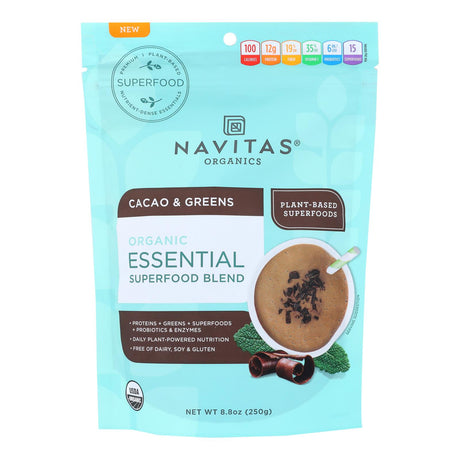 Navitas Organics Cacao & Greens Essential, 8.8 Oz (Pack of 6) - Cozy Farm 