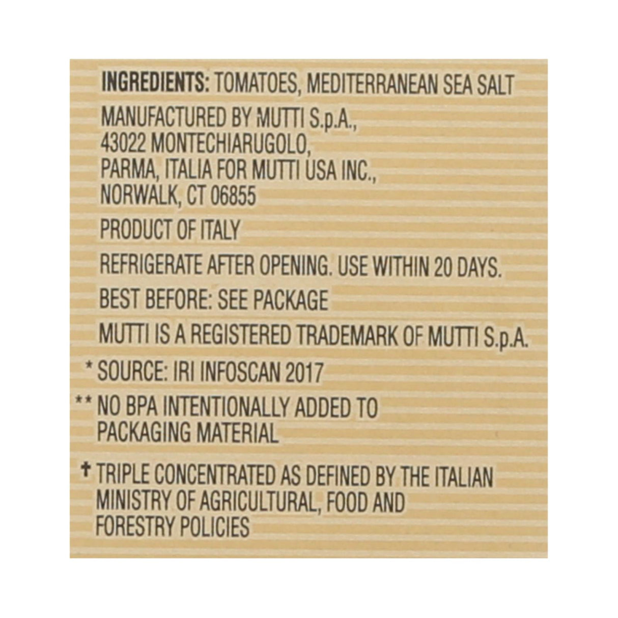 Mutti Tomato Paste - Triple Concentrated - 6.5 Oz Can, Case of 12 - Cozy Farm