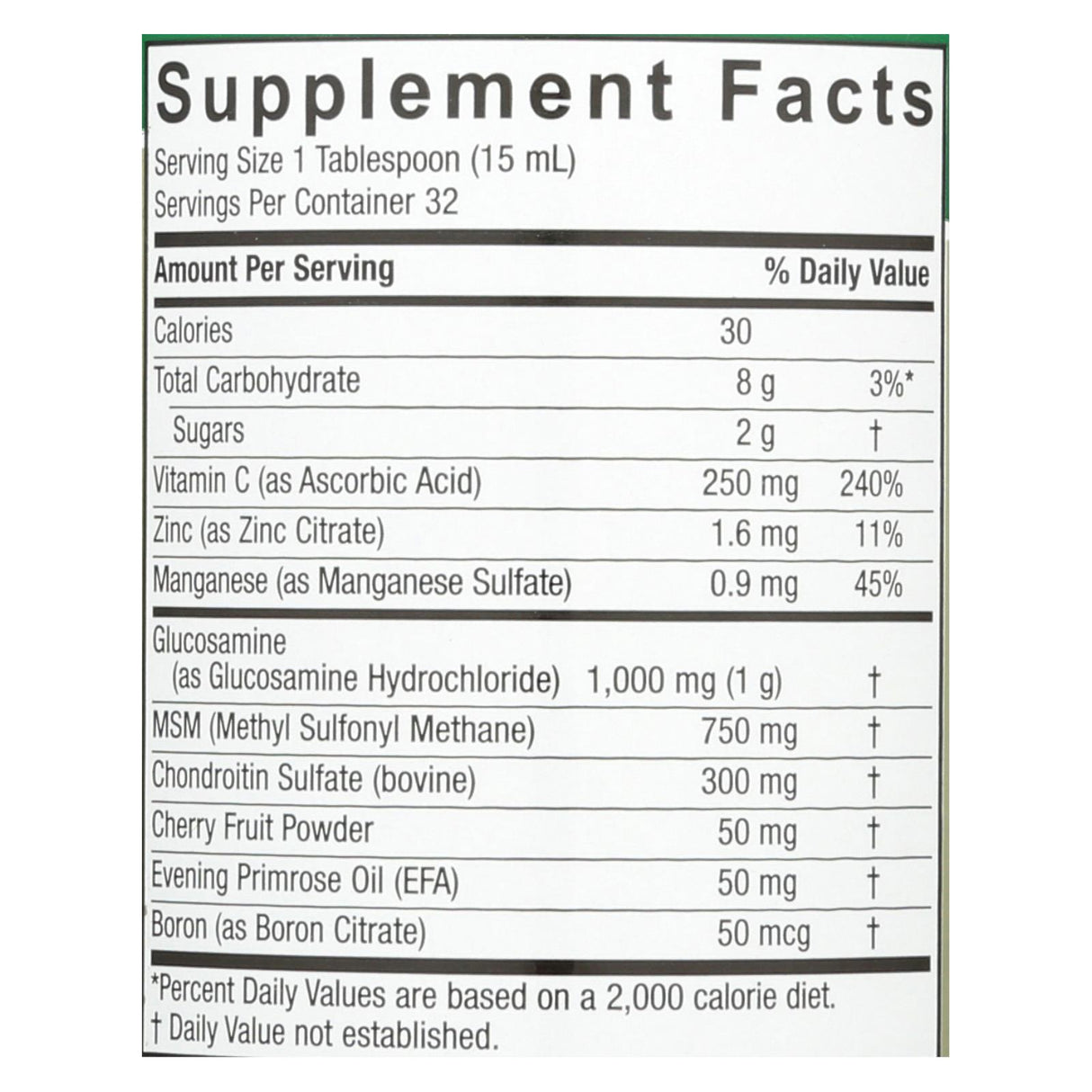 Nature's Answer Glucosamine & Chondroitin with MSM for Joint Relief - 16 oz - Cozy Farm