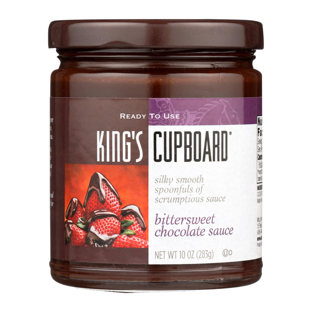 King's Cupboard Bittersweet Chocolate Dessert Sauce - 10.4 Oz. - Pack of 12 - Cozy Farm