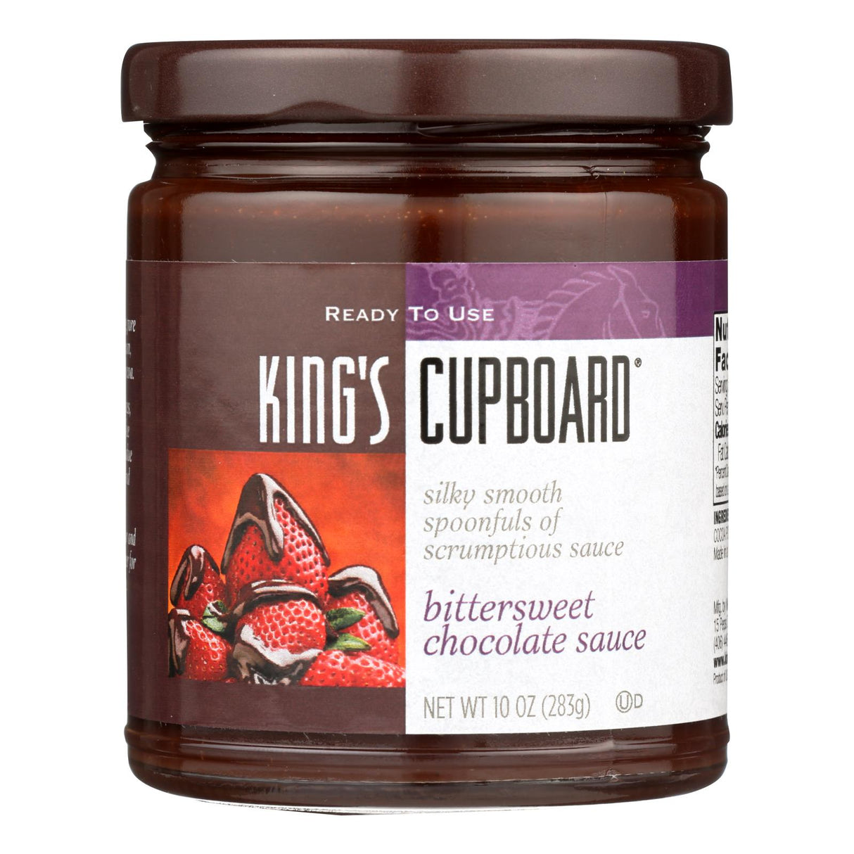King's Cupboard Bittersweet Chocolate Dessert Sauce - 10.4 Oz. - Pack of 12 - Cozy Farm