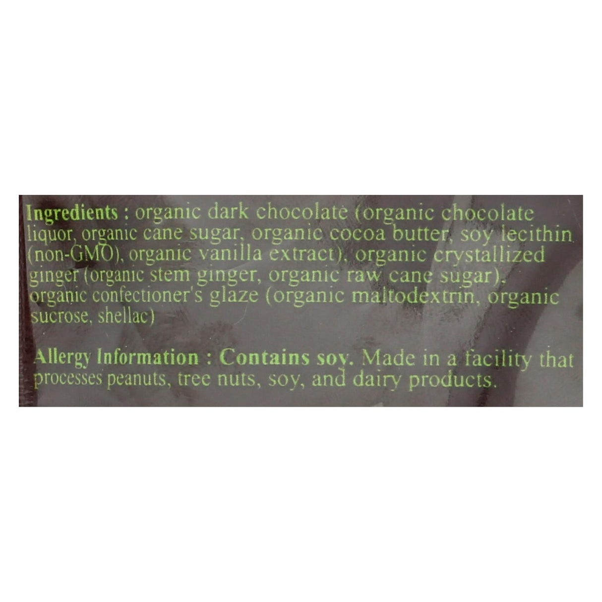 Next Organics Dark Chocolate Ginger (Pack of 6 - 4 Oz.) - Cozy Farm