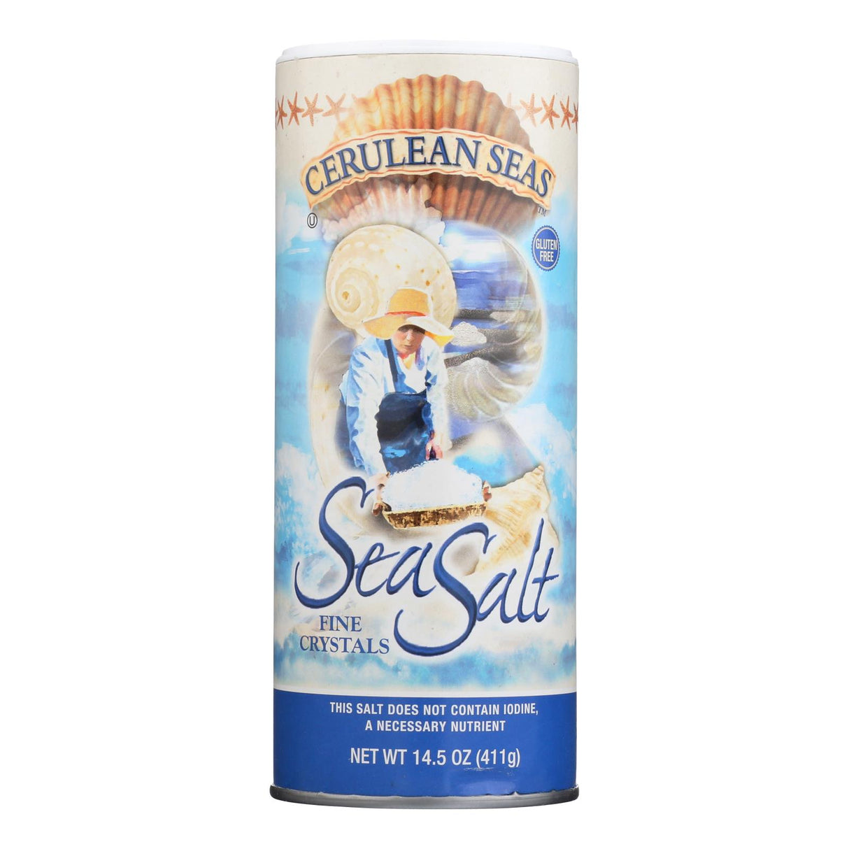 Fine Ground Sea Salt (Pack of 12) 14.5 Oz. Each - Cozy Farm
