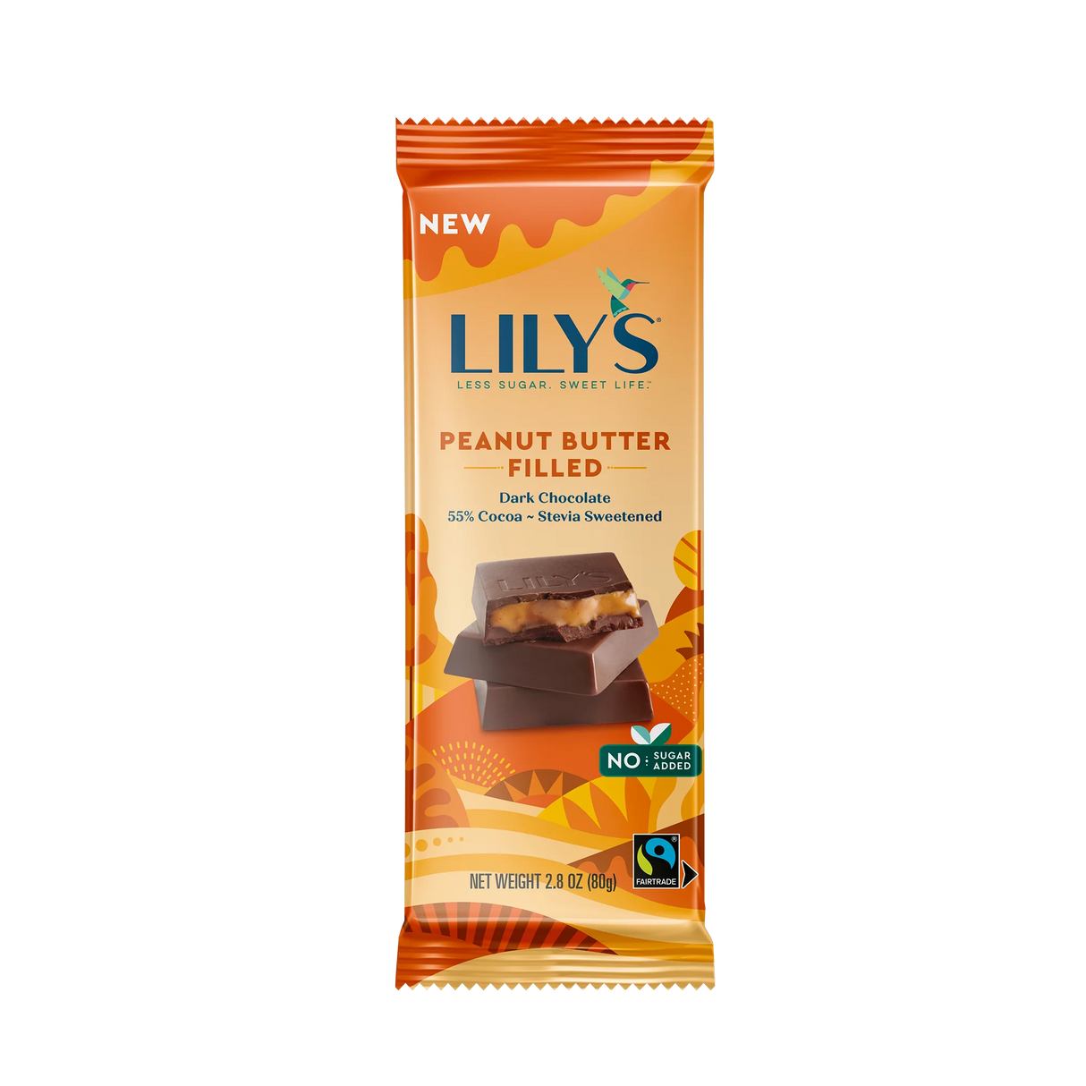 Lily's Dark Chocolate 55% Cacao with Peanut Butter 2.8oz Bar (Pack of 12) - Cozy Farm