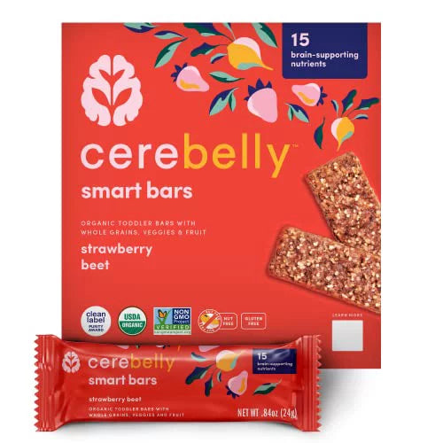 Cerebelly Smart Bar - Strawberry Beet, 6 x 4.2 Oz - Cozy Farm