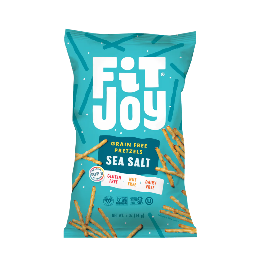 Fitjoy - Grain Free Pretzels Sea Salt - Case Of 12 - 5 oz - Cozy Farm