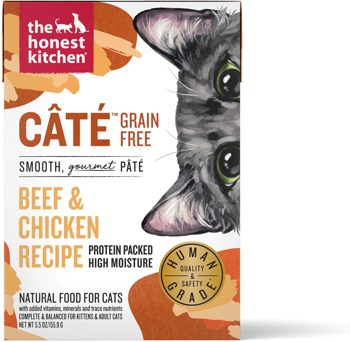 The Honest Kitchen - Cat Food Green Fish & Chicken Pate (Pack of 12) 5.5 Oz - Cozy Farm