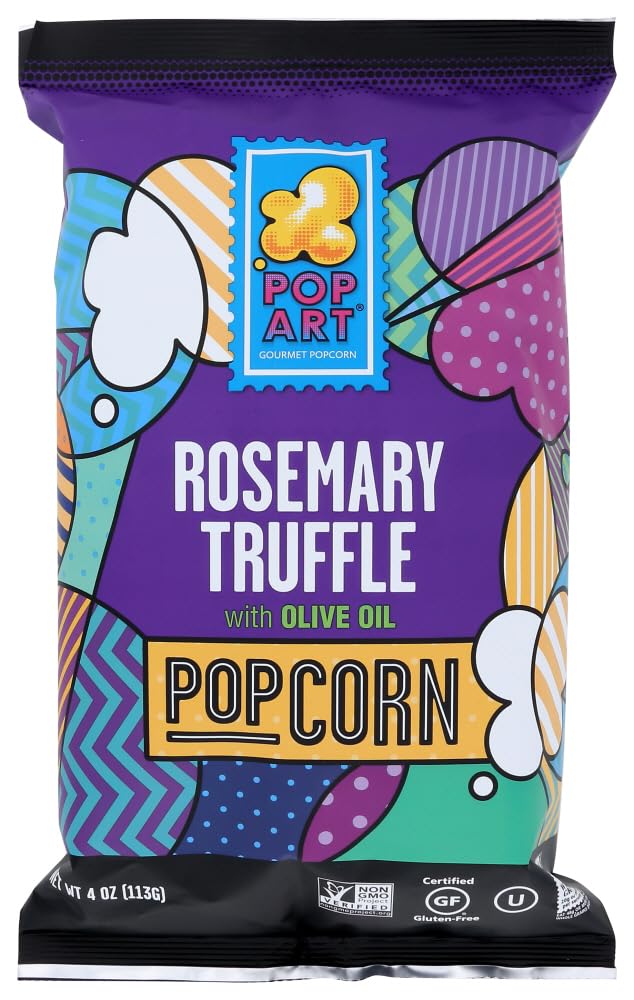 Palomitas de maíz Pop Art Gourmet: trufa de romero, paquete de 9, bolsas de 4 oz