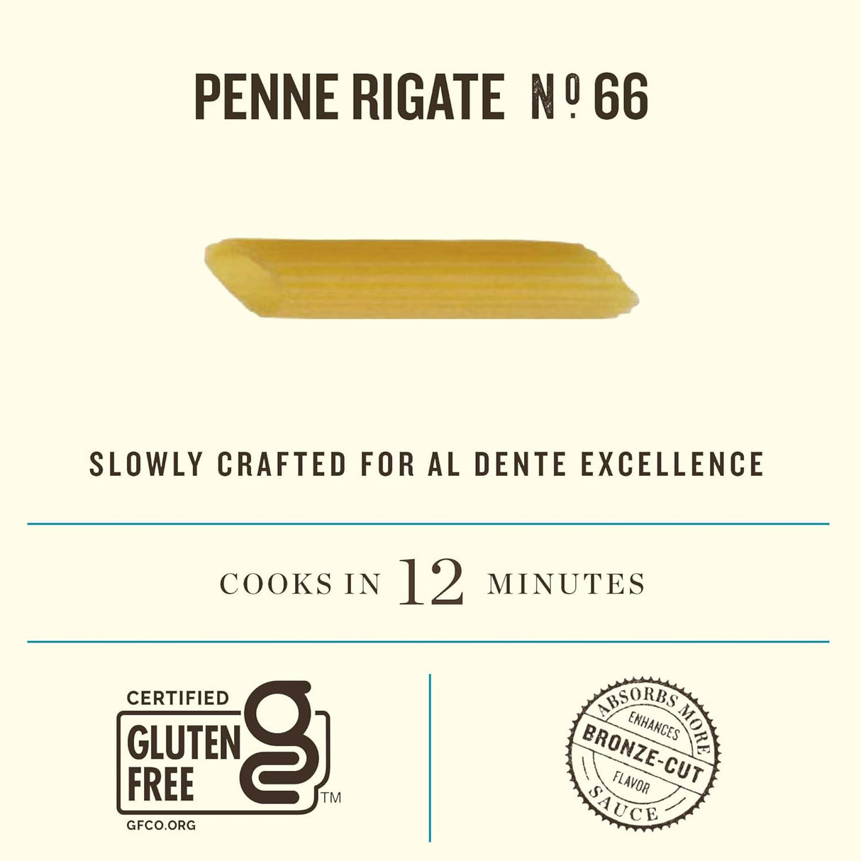 Rummo Gluten-Free Penne Rigate Pasta, 12 oz (Case of 12)