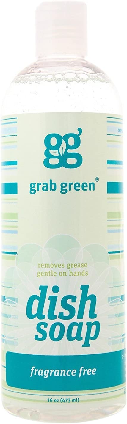 Grab Green Fragrance Free Dish Soap Liquid - Case of 6 (16 Fl. Oz. each) - Cozy Farm