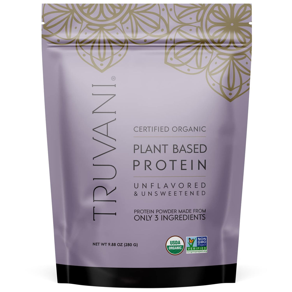 Truvani - Organic Protein Powder, 9.88 oz (Single) - Clean Unflavored Protein