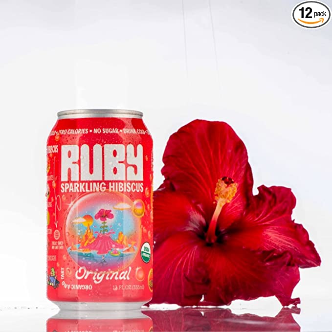 Ruby Hibiscus SPK Original, 12 Pack of 12 Fl Oz Bottles - Cozy Farm