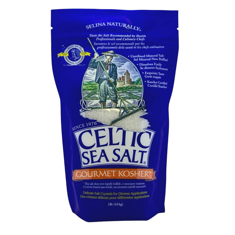 Celtic Sea Salt Gourmet Kosher Salt 1 Lb (Case of 6) - Cozy Farm 