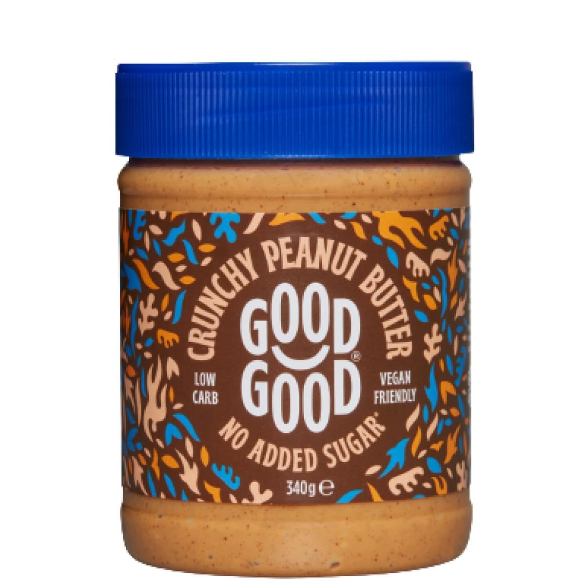 Good Good - Crunchy Peanut Butter, 12 oz (Pack of 6) - Gluten Free Spread