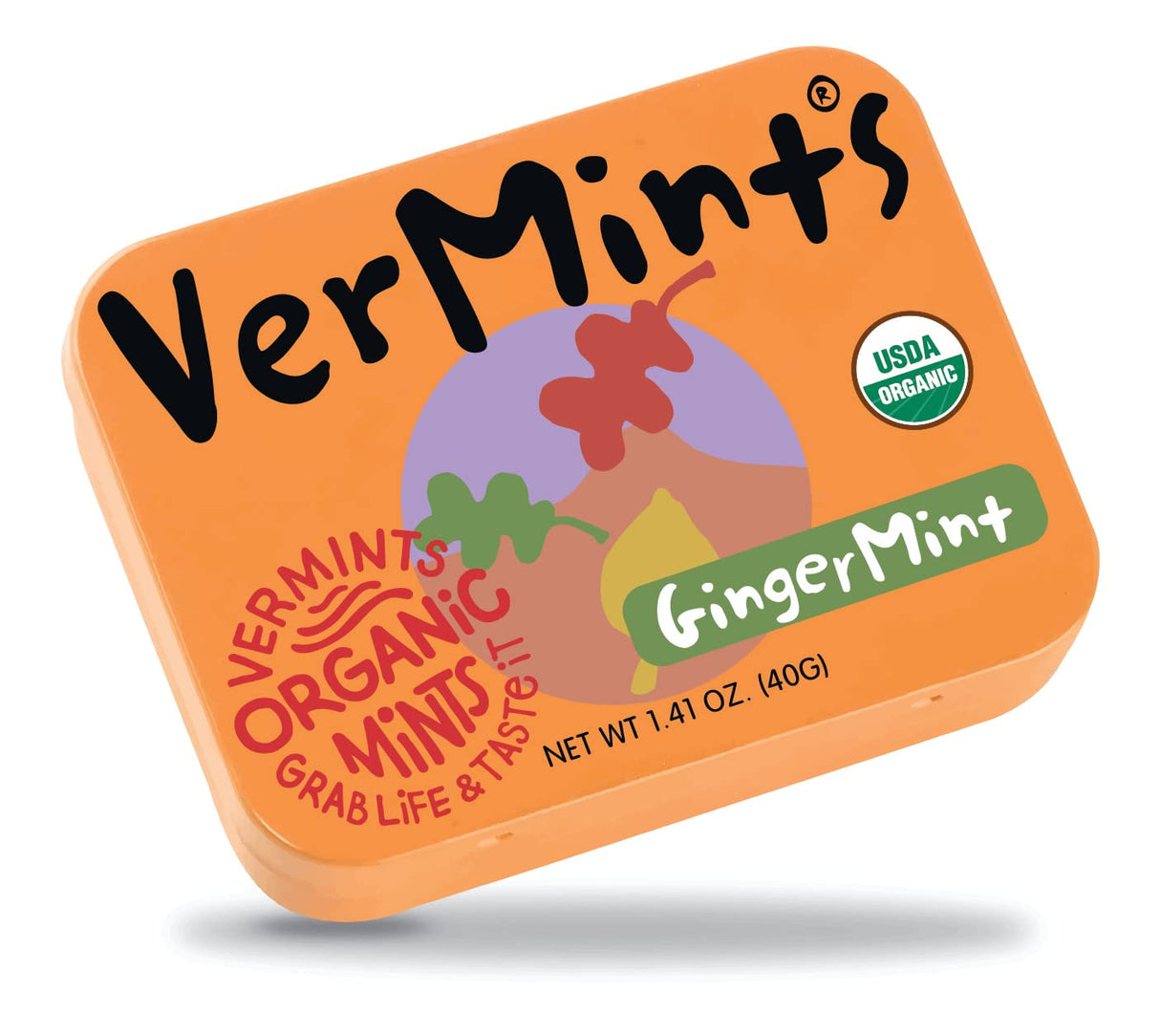 Vermints Sugar-Free All Natural Gingermint Candy Drops, 1.41 Oz, Pack of 6