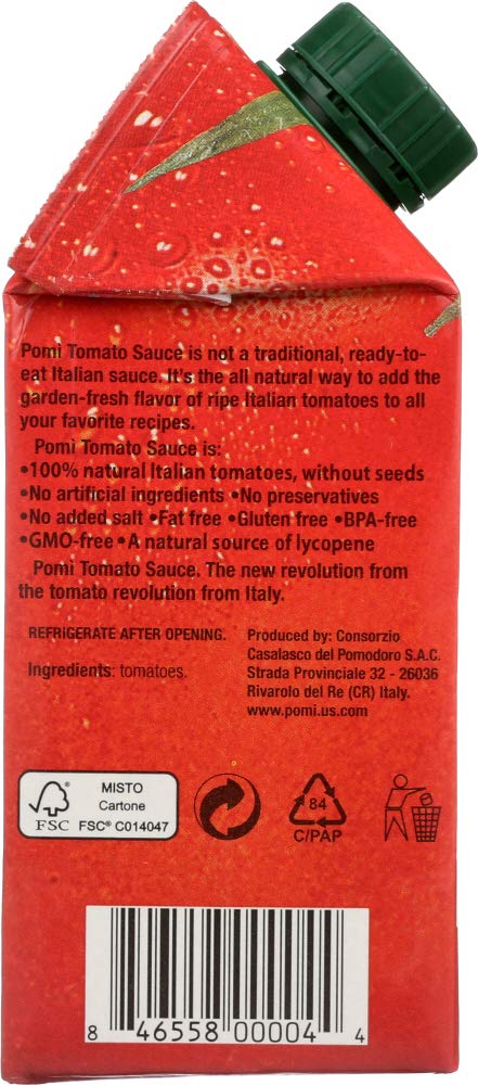 Pomi Italian Tomato Sauce, Case of 12 - 17.64 fl oz Cans