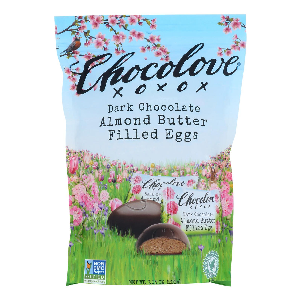 Chocolove XoxoX Dark Chocolate with Almond Butter Filling, 7.05oz (Pack of 8) - Cozy Farm