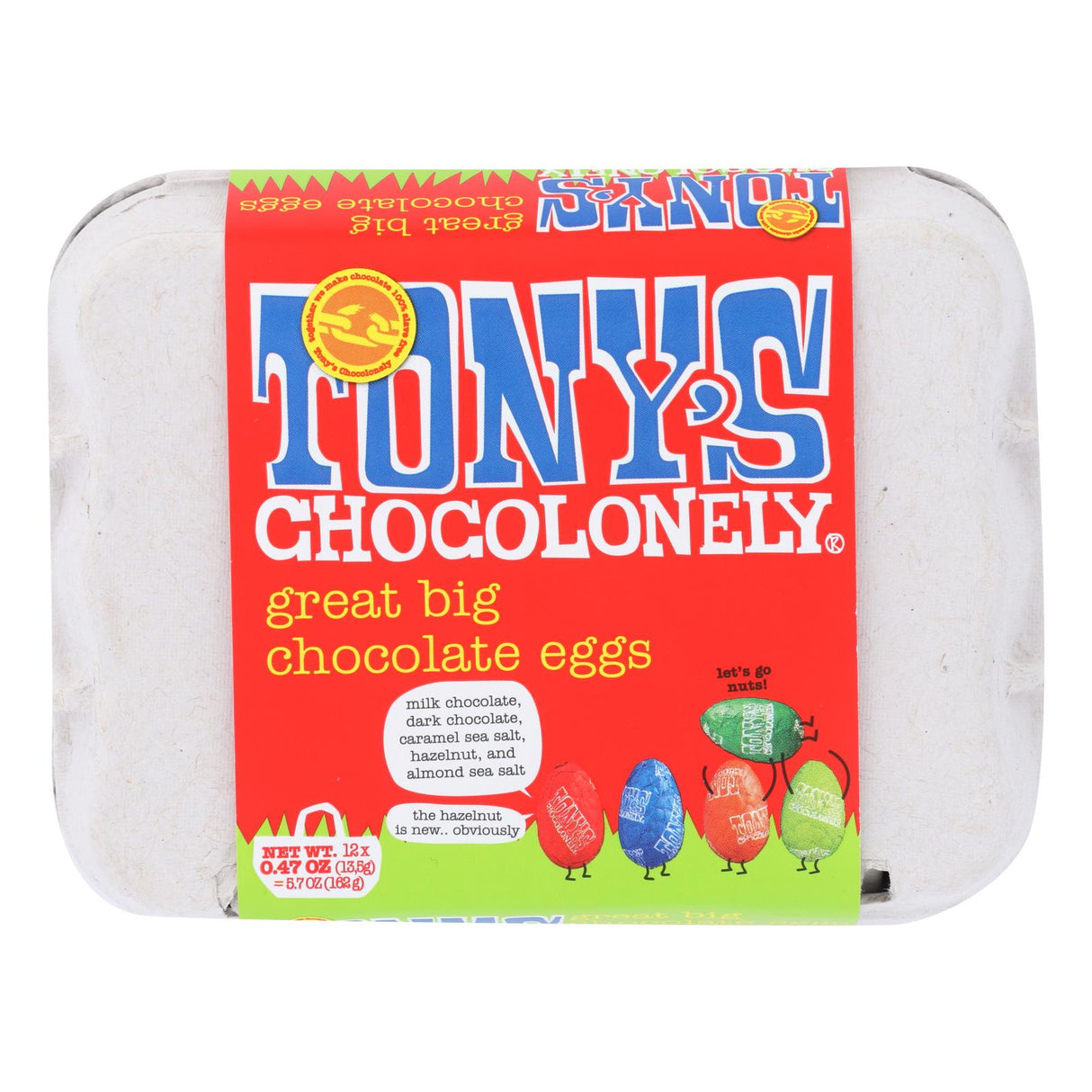 Tony's Chocolonely Big Milk Chocolate Eggs (Pack of 24) 5.7 Oz Each - Cozy Farm