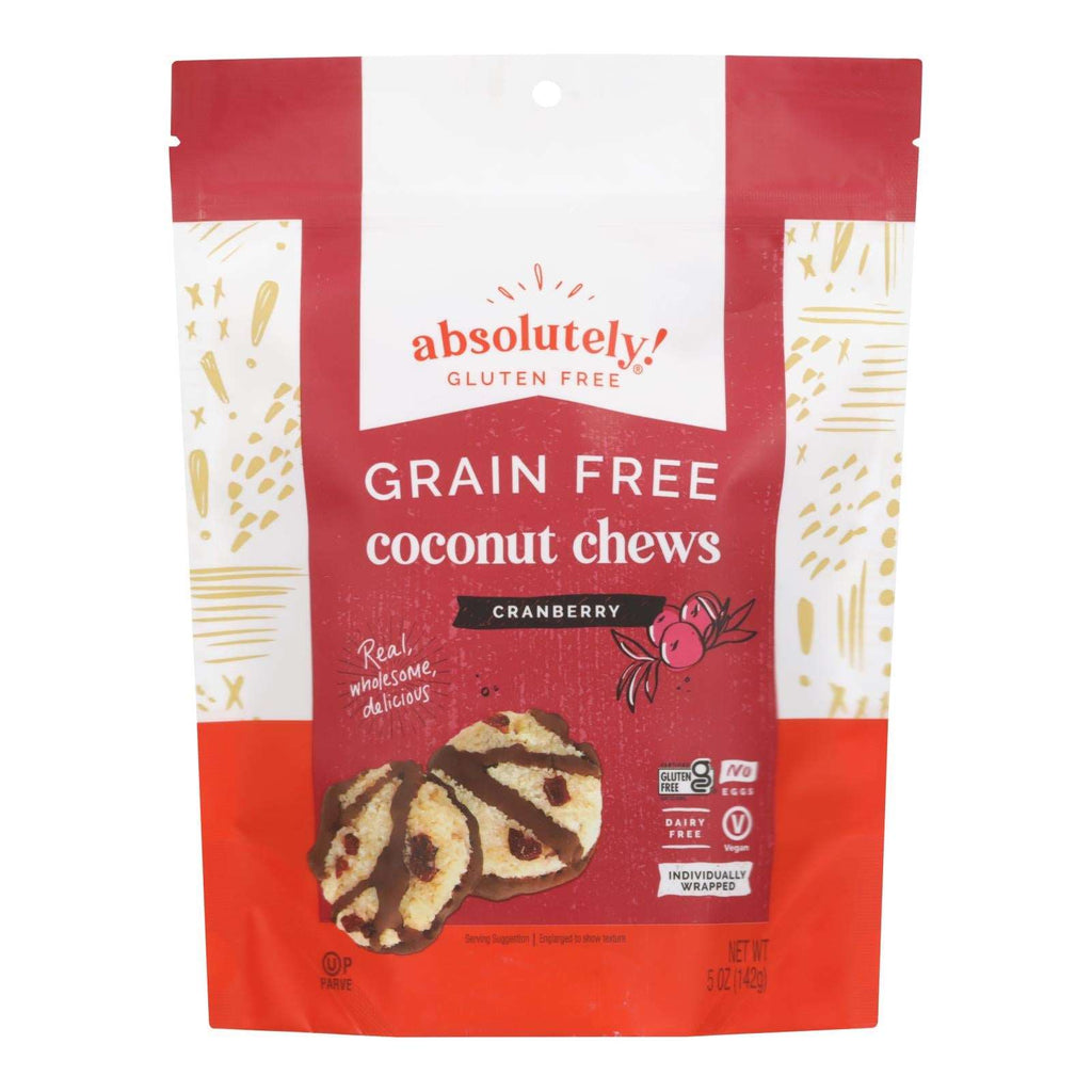 Absolutely Gluten Free Chews: Coconut, Cranberry & 5 Oz (Pack of 12) - Cozy Farm 