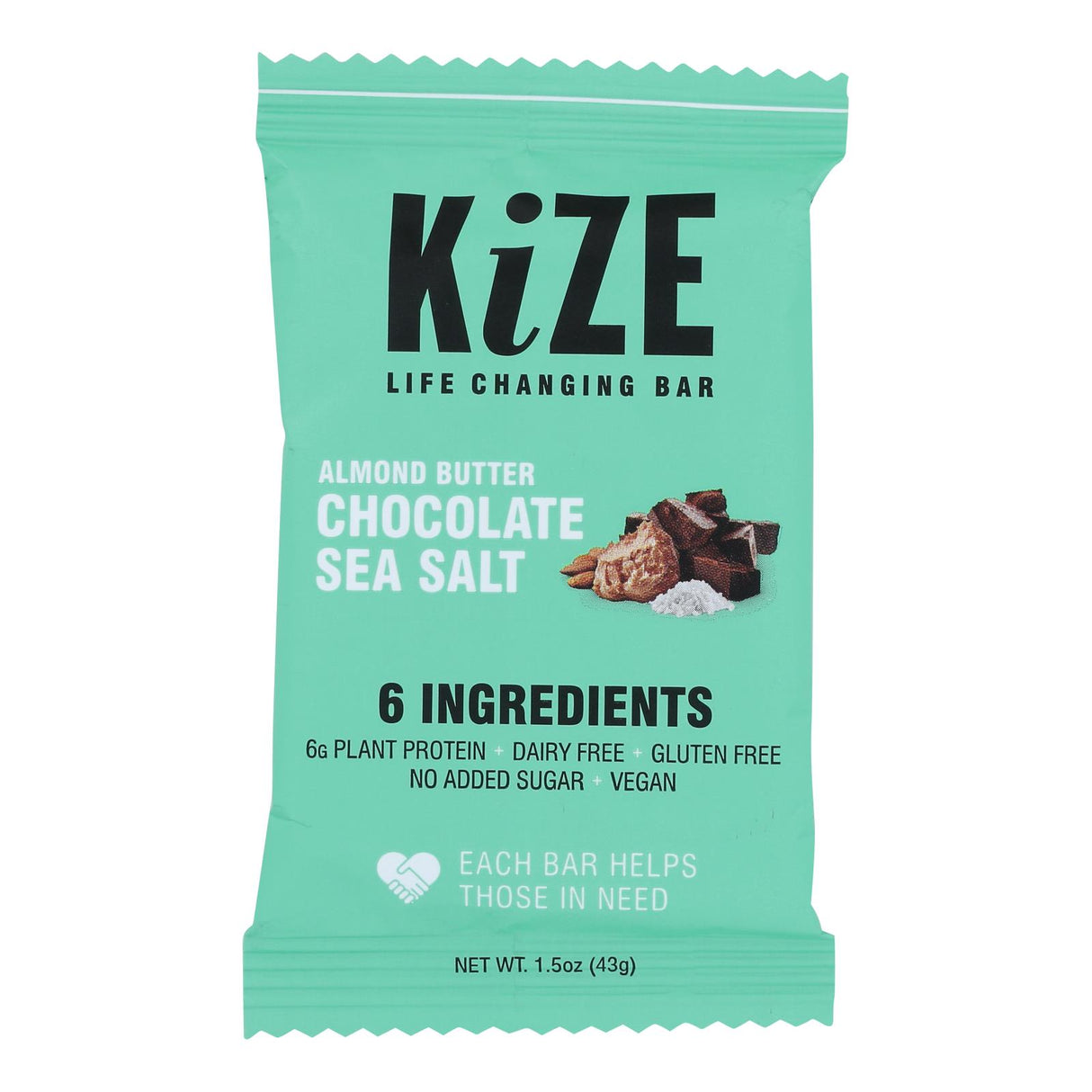 Kize Concepts - Energy Bar Almond Chocolate Sea Salt (Pack of 10 1.5 Oz) - Cozy Farm