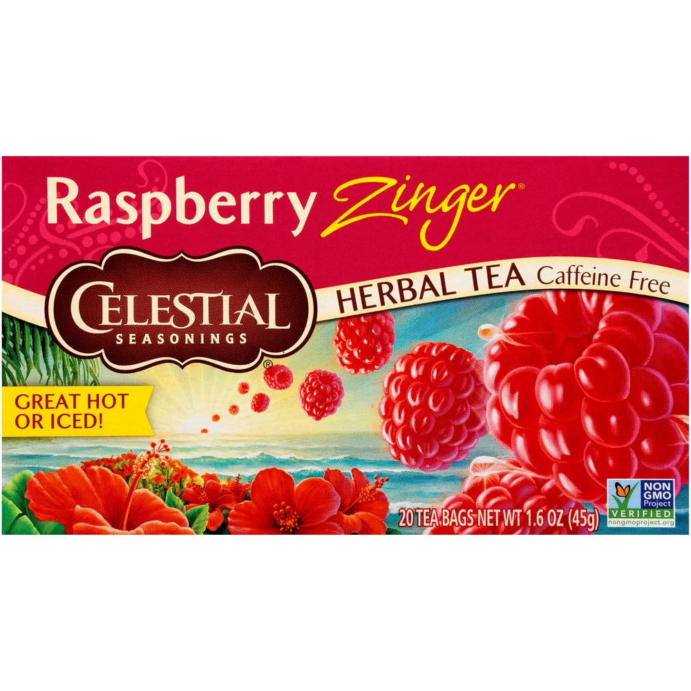 Celestial Seasonings Cold Brew Iced Tea Raspberry Black Tea (Pack of 6-18 Bags) - Cozy Farm