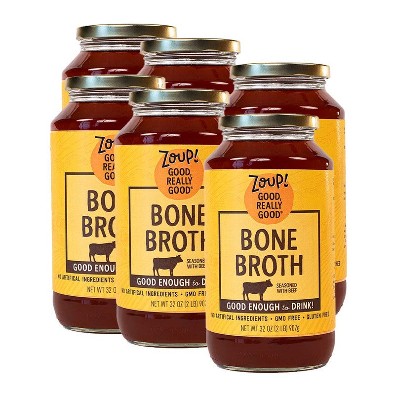 Zoup! Good Really Good Beef Bone Broth, 31 oz, Case of 6