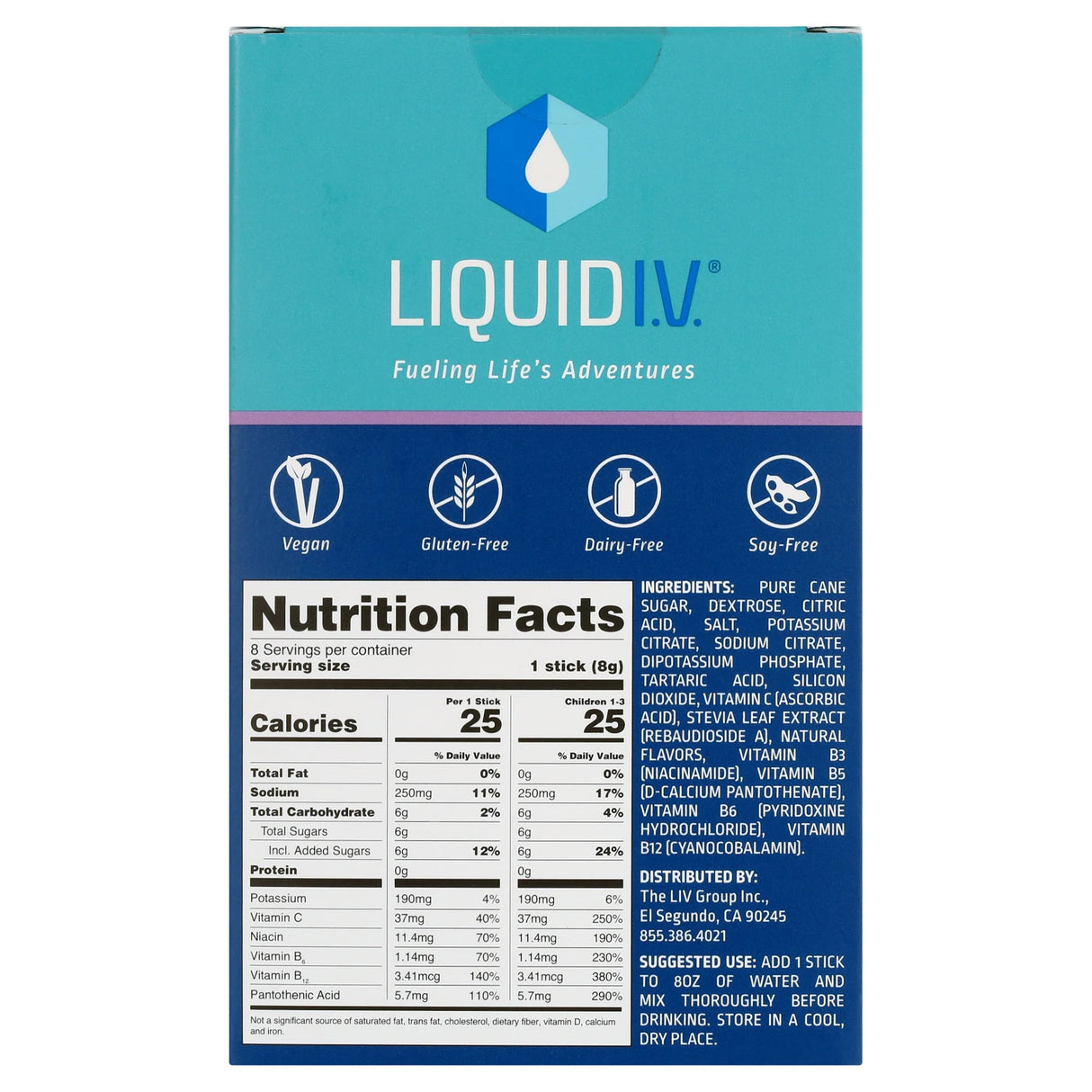 Liquid I.V. Kids Hydration Drink Mix - Grape - 8Single-Serving Packets