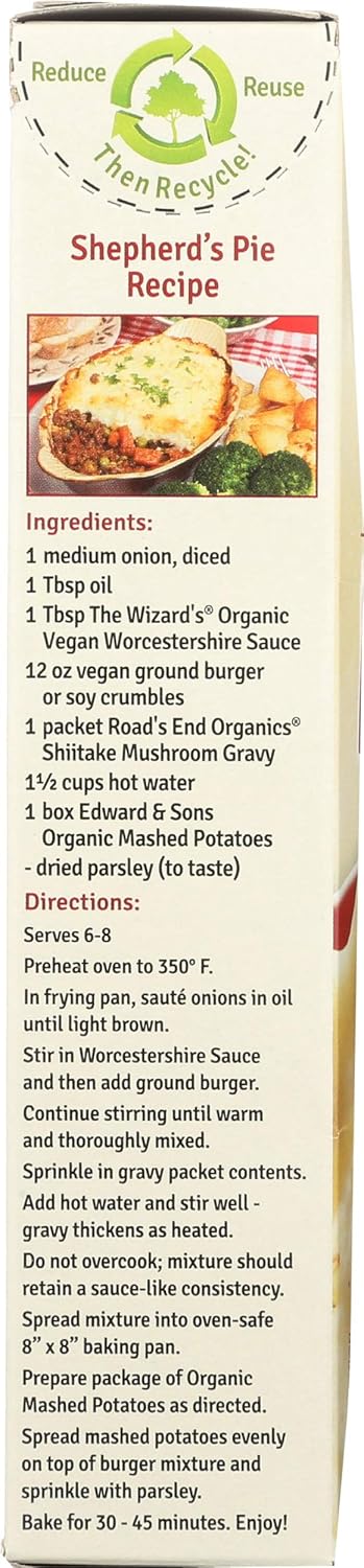 Edward And Sons Organic Homestyle Mashed Potatoes 6 Pack 3.5 Oz Each