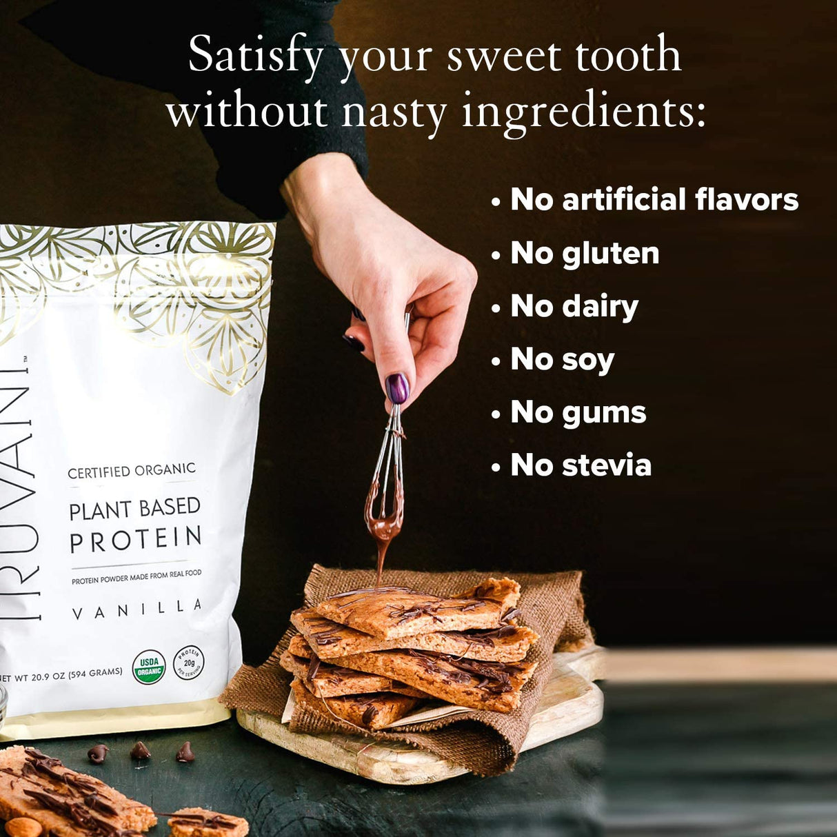 Truvani Vanilla Plant-Based Protein Powder - 10.47 Oz - Cozy Farm