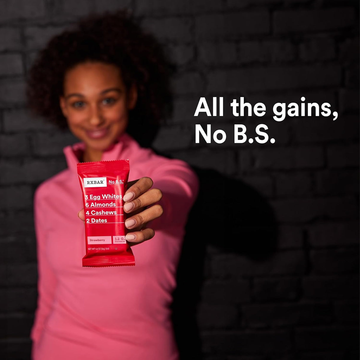 RXBAR Protein Bar - Strawberry - 1.83 Oz Bars, 12 Count - Real Food Protein