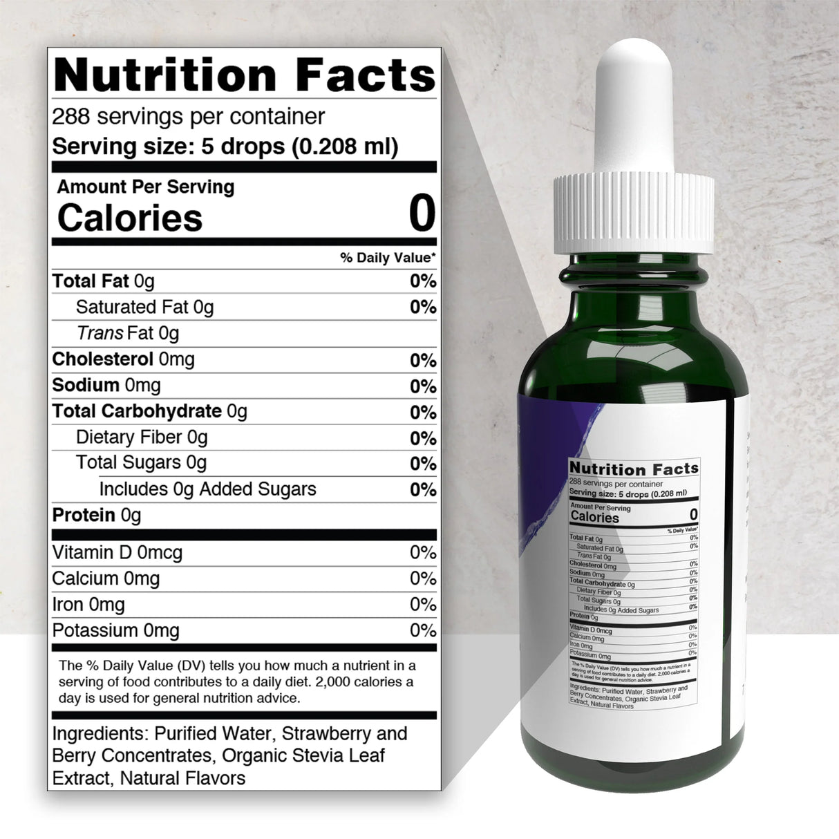 甜叶液体甜叶菊甜滴,浆果味,2 液量盎司