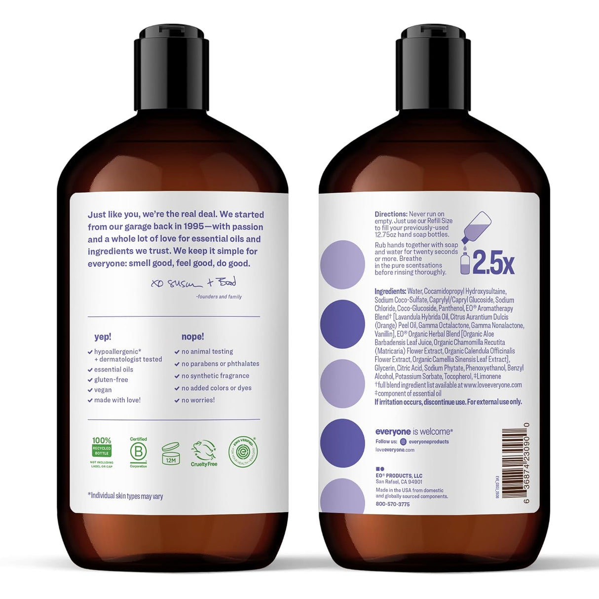 Two brown bottles with labels on a white background