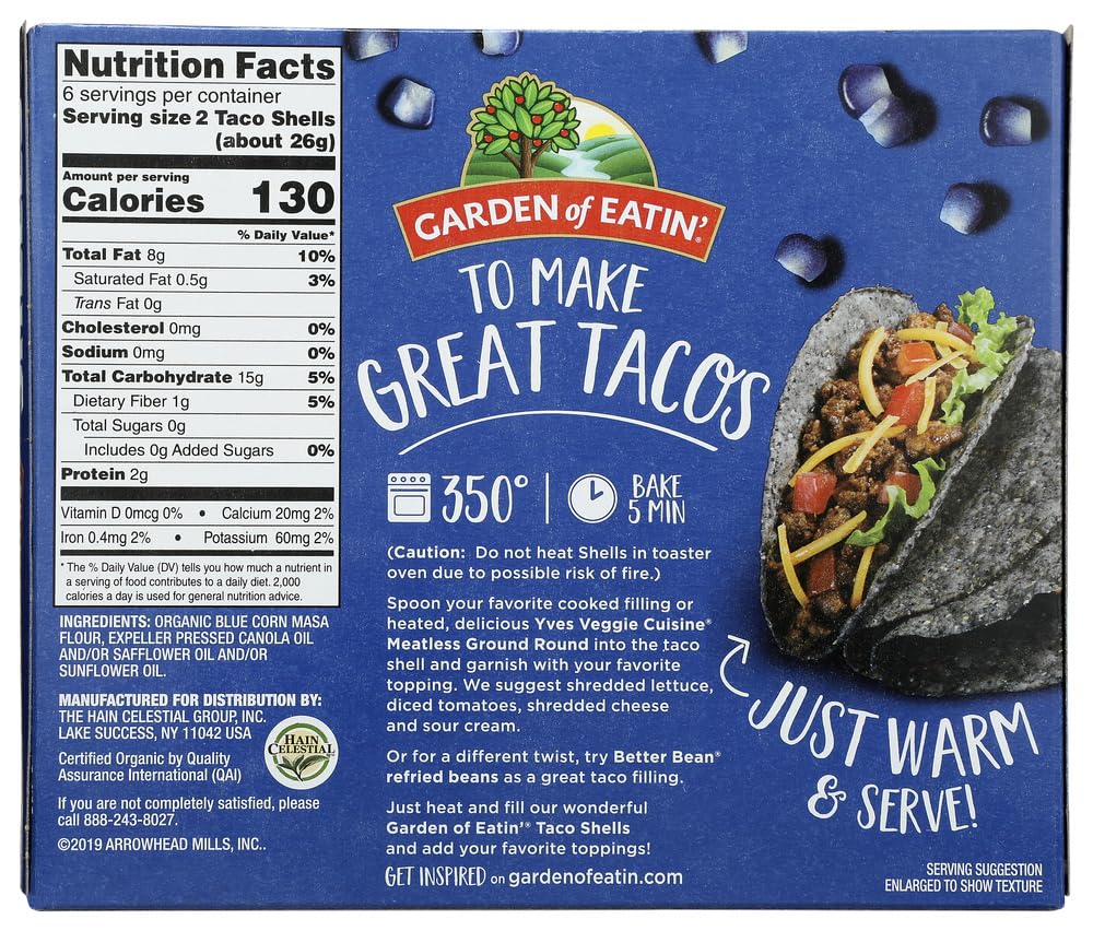 Garden of Eatin' Blue Corn Taco Shells, Case of 12 x 5.5 oz