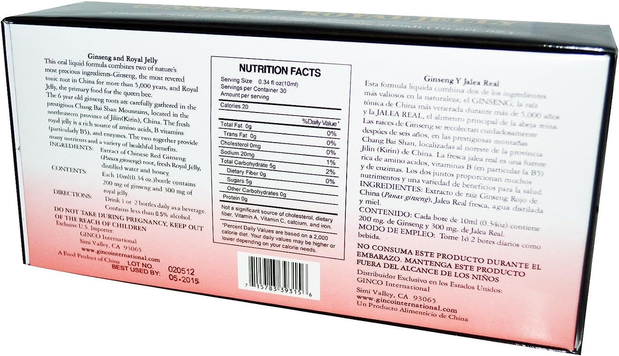 Imperial Elixir Ginseng & Royal Jelly with 10mg Ginseng - Pack of 30 - Cozy Farm