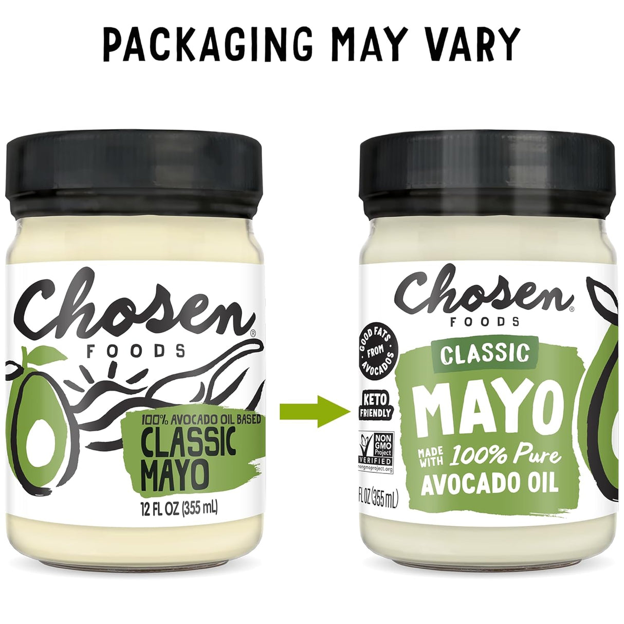 Chosen Foods Avocado Oil Mayo, 6 x 12 Oz. Pack