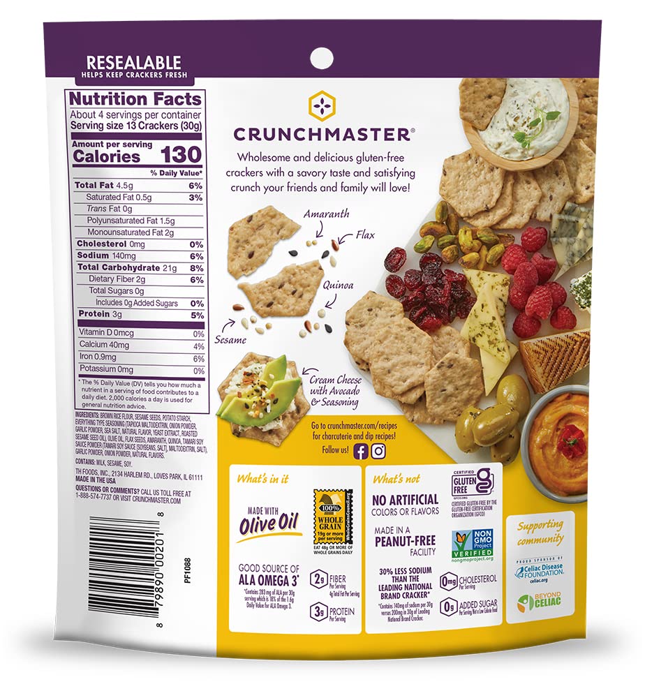 Crunchmaster Ultimate Everything Multigrain Crackers (Pack of 12 - 4 oz.)