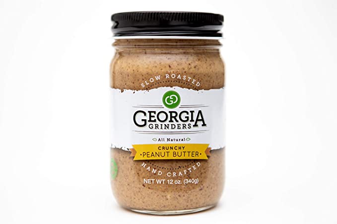 Georgia Grinders Crunchy All Natural Peanut Butter, 12 Oz - Pack of 12 - Cozy Farm