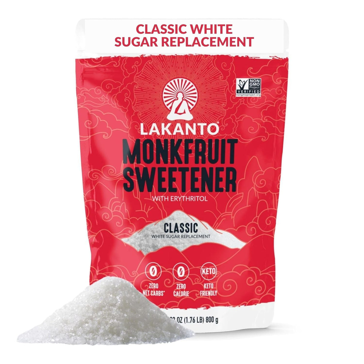 Lakanto Monkfruit Sweetener with Erythritol, Pack of 8