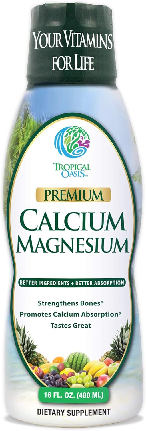 Tropical Oasis Liquid Calcium & Magnesium, Orange Flavor, 16 Fl. Oz.