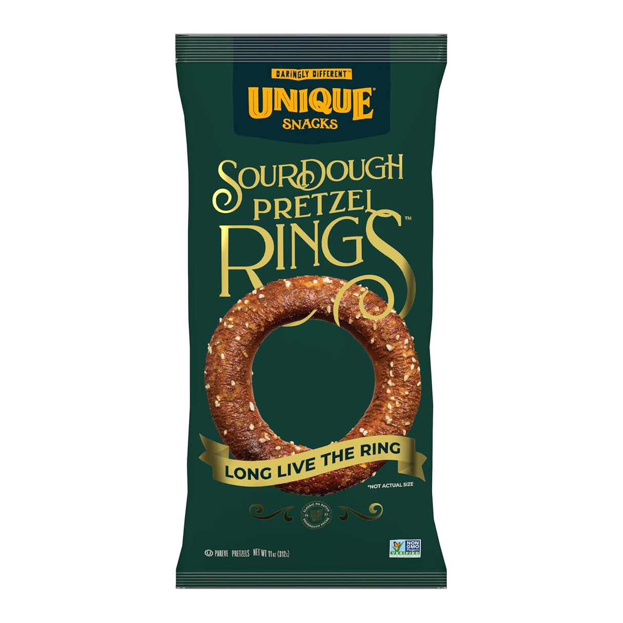 Unique Pretzel Rings, Sourdough Craft Beer Flavor, 12-Pack (11 oz)