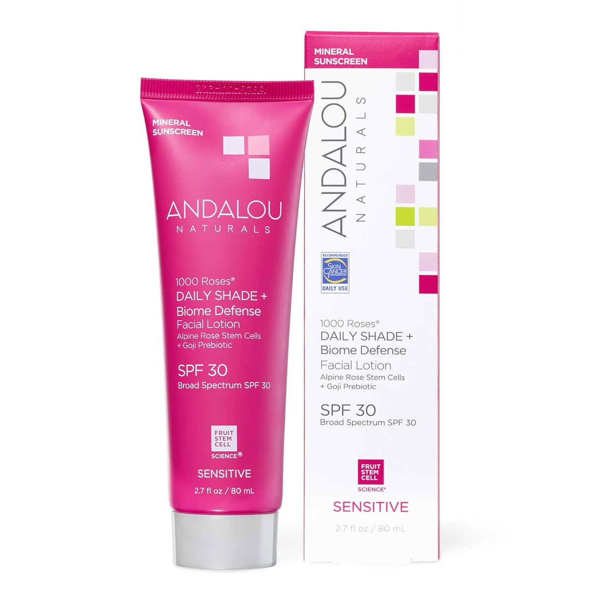 Andalou Naturals - Facial Lotion Biome Defense SPF30, 2.7 fl oz - Daily Sun Protection